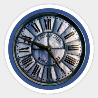 Old French Clock Design Sticker